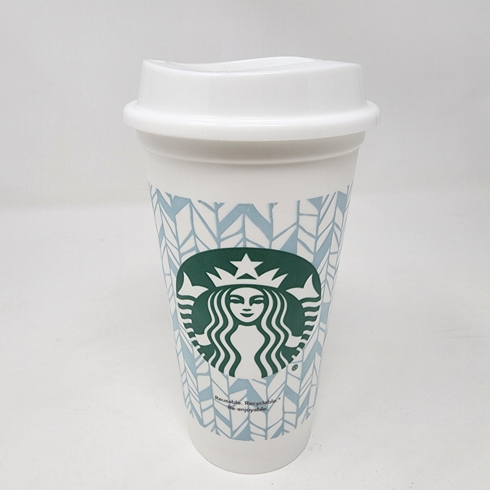 Starbucks Limited Edition Chevron Reusable Plastic To-Go Cup 16oz